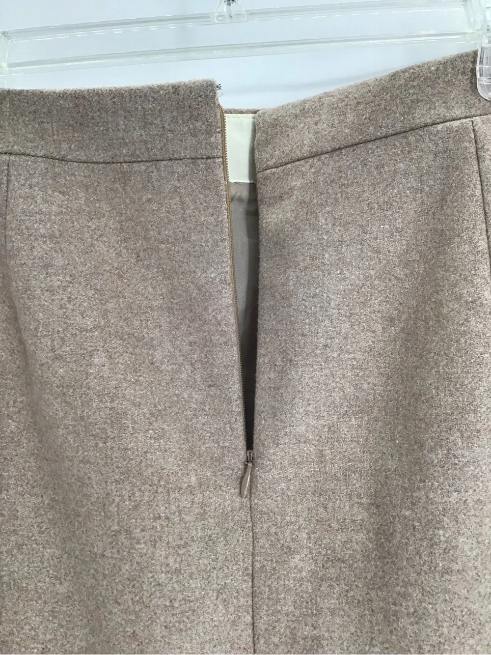 J Crew Merino Wool Blend Pencil Skirt Classic Minimalist Camel Career Size 8